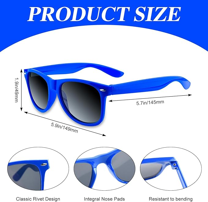 Colorful Party Sunglasses Bulk 20 Packs for Wedding Beach Summer Pool Party Supplies Goodie Bags Stuffers