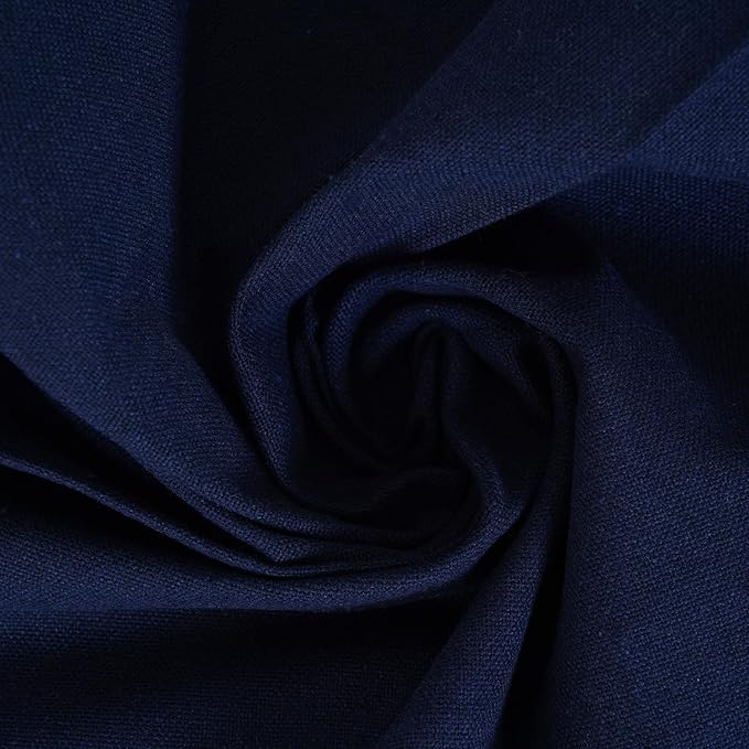Blue Needles Solid Cloth Napkins Set of 12 Navy Blue 100% Cotton Dinner Napkins 18x18 inches - Soft, Reusable, Absorbent & Washable Fall Thanksgiving Linen, Ideal for Events, Parties & Everyday Use
