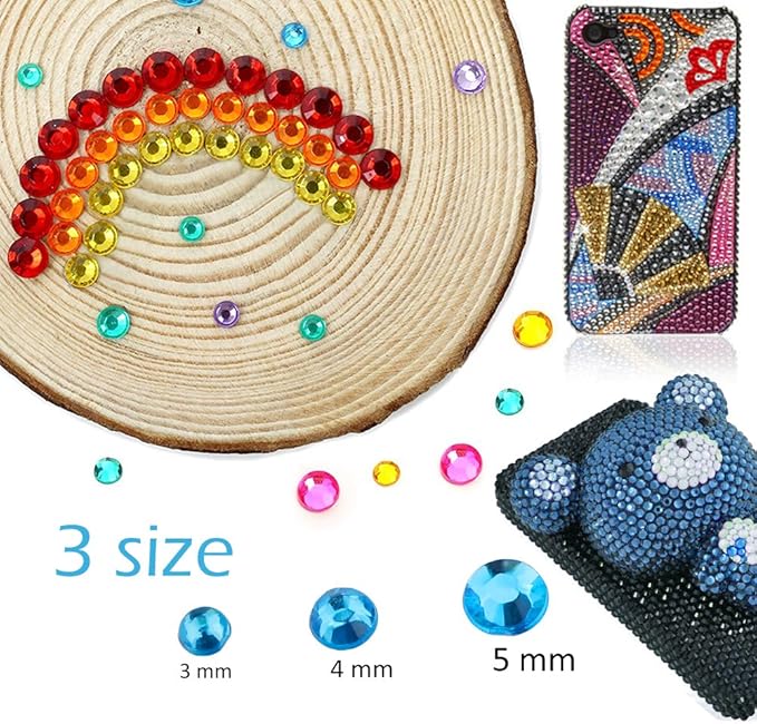 Augshy Gem Sticker, 3300 Pieces Self Adhesive Rhinestone Stickers Self Adhesive Stickers, Rhinestones for Crafts Self Adhesive
