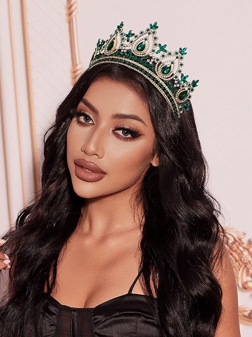 SWEETV Queen Crown for Women,Wedding Tiara for Bride,Princess Tiara,Quinceanera Pageant Crown Diadem