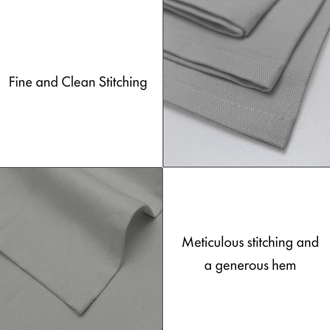 Ruvanti Premium Cloth Napkins Set of 12, 18x18 Inches, 100% Cotton, Washable, Soft & Absorbent, Perfect for Wedding, Christmas, ‎Thanksgiving Dinners - Wild Dove