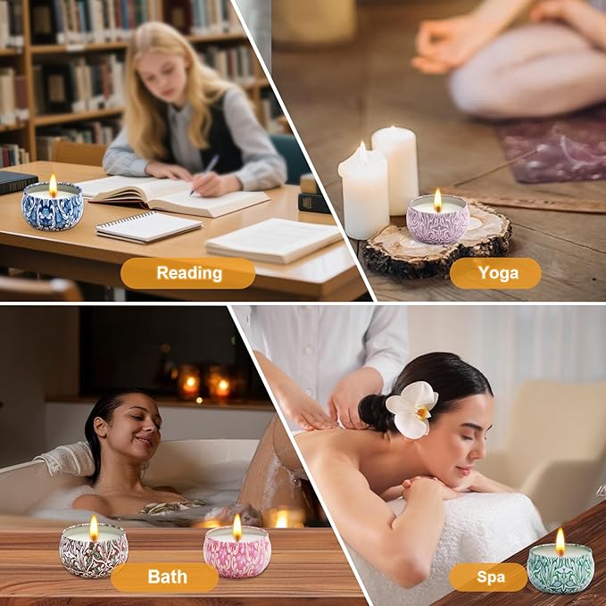 12 Pack Scented Candles Gifts for Women, Natural Soy Candles for Home Scented, Aromatherapy Christmas Candle Sets Gift for Women, Sister, Friends, Colleague