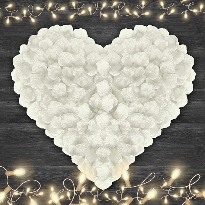 4500 Pack White Rose Petals,Artificial Roses Flower Petals for Romantic Night,Valentine's Day and Weddings