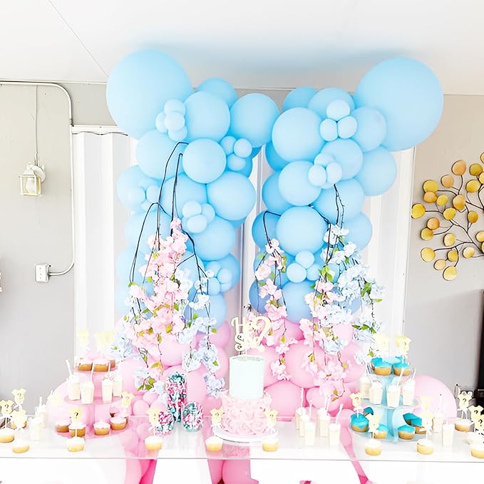 Light Blue Balloons, 66pack 12inch Baby Blue Latex Party Balloons for Boys Girls Birthday Party, Baby Shower, Wedding, Gender Reveal, Baby Shower, Anniversary Party Decorations