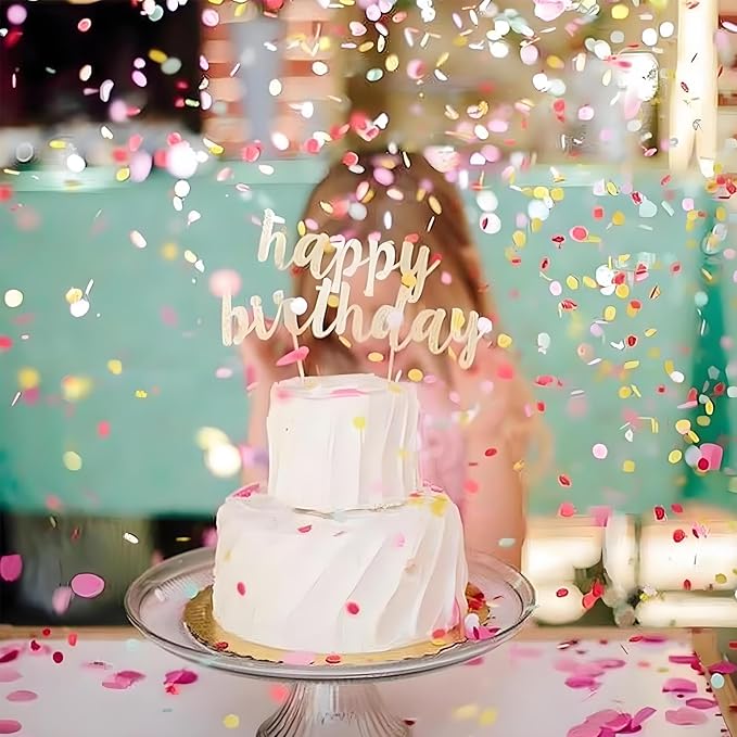 Red Round Foil Confetti Beautiful Metallic Table Confetti Glitter for Fill Balloons, Wedding,Birthday, Party,Festival Decoration(8000PCS)