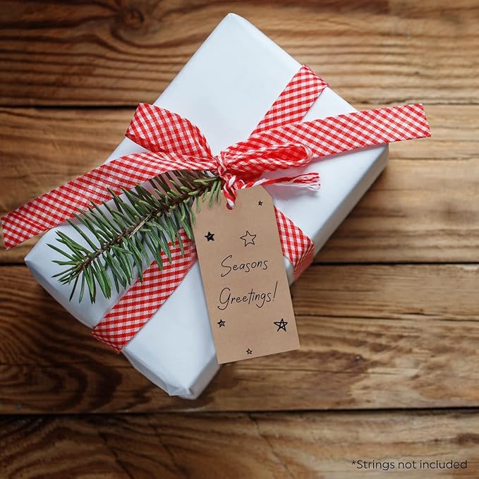 SmartSign Brown Gift Tags - Pack of 1000, 4.75" x 2.375", Size-5 Eco-Friendly Blank Tags with Reinforced Fiber Patch, 11 pt Recycled Kraft Paper Tags for Merchandise/Garments/Shipping