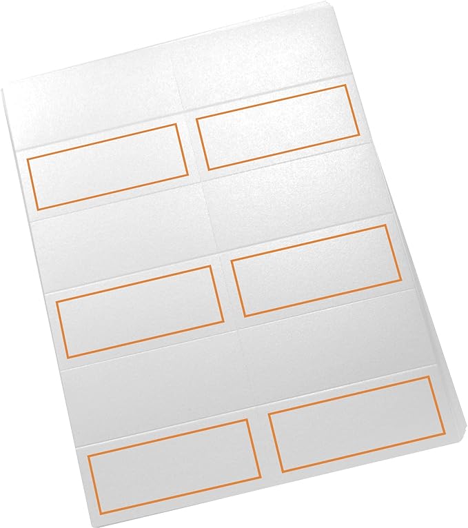 Single Line Border Printable Place Cards, Orange (Choose Color), Set of 150 (25 Sheets), Laser & Inkjet Printers - Wedding, Party, Dinner, and Special Events - Made in the USA