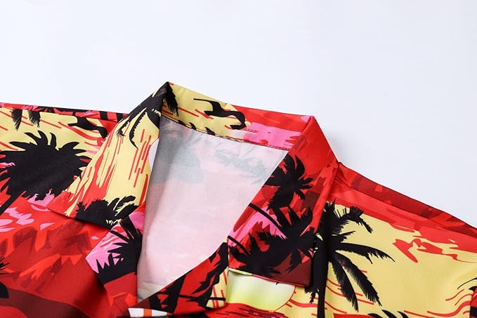 Cromoncent Matching Hawaiian Outfits for Family, Dad and Son Matching Luau Beach Tropical Shirts Mommy Daughter Tropical Sets