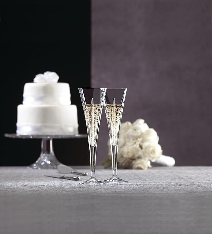 Reed & Barton Soho Crystal Flutes, Pair