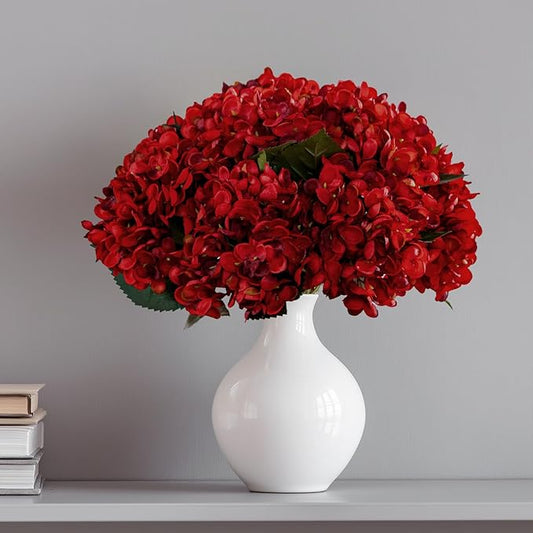 10PCS Faux Hydrangea Flower Hydrangea Artificial Flowers Hydrangea Bouquet Faux Flower Table Centerpieces for Home Wedding Bridal Bouquet Office Party DIY Floral Decor