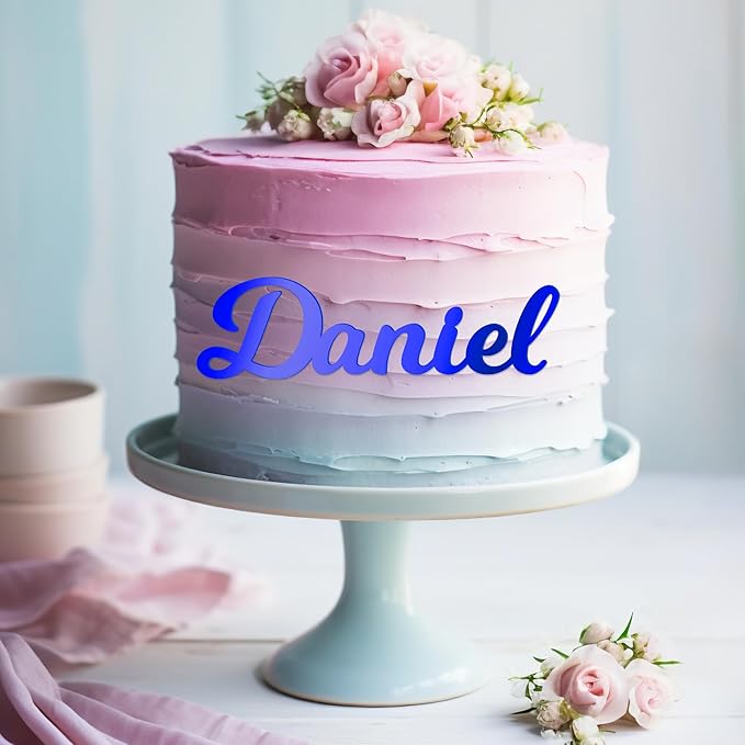 Custom Name Cake Topper Personalized Cake Name Sign Cake Decoration Acrylic Name Plate (Milkshake)