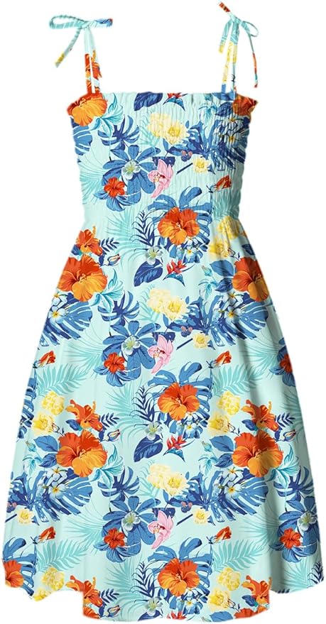 Cromoncent Matching Hawaiian Outfits for Family, Dad and Son Matching Luau Beach Tropical Shirts Mommy Daughter Tropical Sets