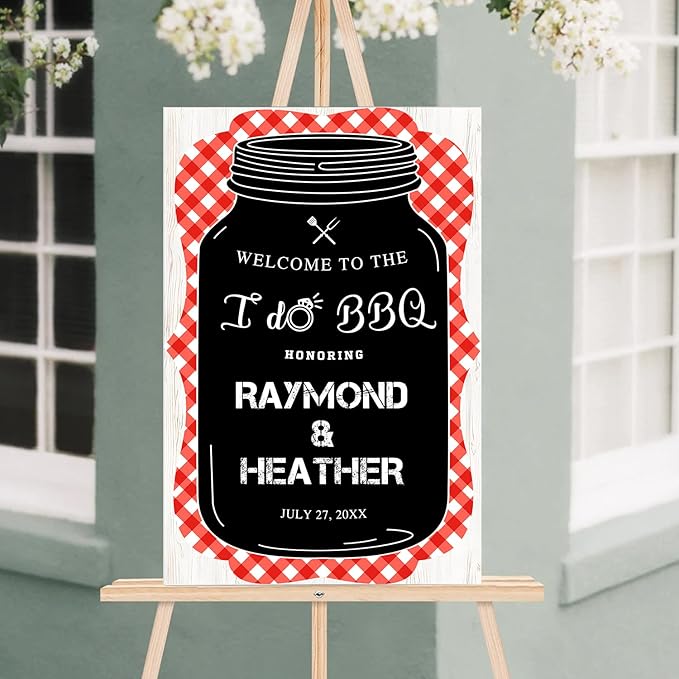 Personalized Welcome To The I Do BBQ Party Sign, I Do BBQ Wedding Engagement Party Yard Sign, I Do BBQ Sign, Couples Shower BBQ Sign, BBQ Yard Sign, BBQ Signs For Outside, I Do BBQ Decorations