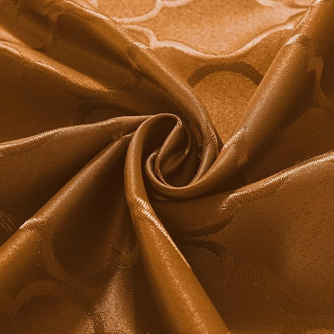 SASTYBALE Brown Damask Jacquard Tablecloth - 52x70 Inch Rectangle/Oblong (4-6 Seats) - Water Resistant, Wrinkle-Free Durable Fabric - Fall Thanksgiving & Christmas Daily Table Cover