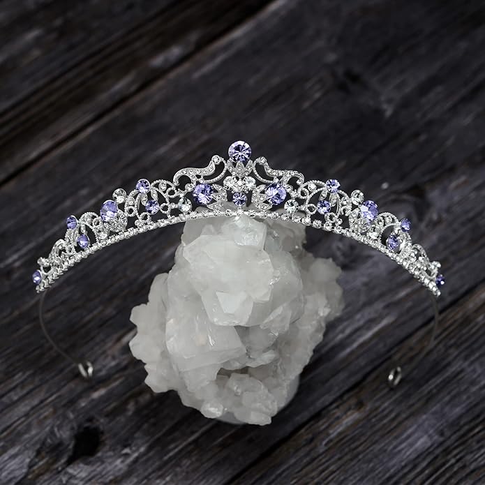 SWEETV Wedding Tiaras and Crowns, Rhinestone Bridal Crown Princess Tiara Headpieces for Women and Flower Girls, Bridgerton Hair Accessories for Birthday Prom Quinceanera
