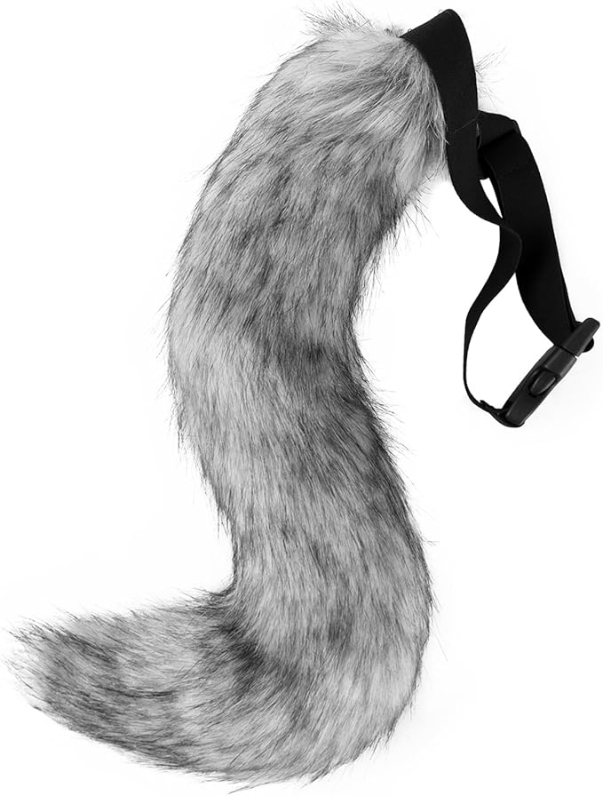 Animal Cat Wolf Fox Dog Faux Fur Tail for Halloween Party Cosplay Costume Accessories