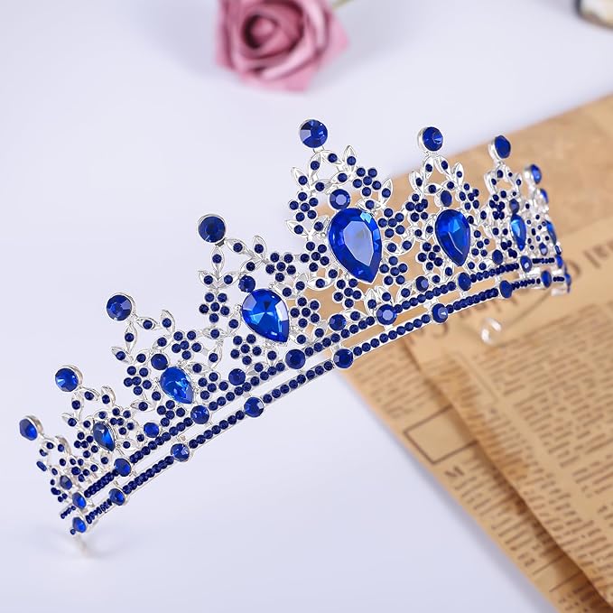 Princess Tiara and Crown for Women Wedding Tiaras for Bridal girls Tiaras and Crystal Crowns Rhinestone Headband Metal Hair Accessories for Costume Birthday Party Prom Gifts