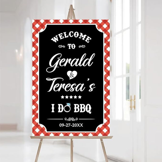 Personalized I Do BBQ Welcome Sign, I Do BBQ Sign, I Do Barbeque Sign, Welcome To The I Do BBQ Party Sign, Welcome Sign For BBQ Rehearsal Dinner, BBQ Signs For Outside, I Do BBQ Decorations