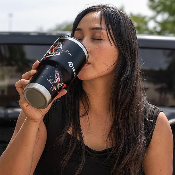 GRITR Stainless Steel Tumbler – 20oz/30oz, Insulated & Leakproof, Hot or Cold Drinks Anywhere, Travel Tumbler with Straw and Lids for Coffee, Water & Smoothies