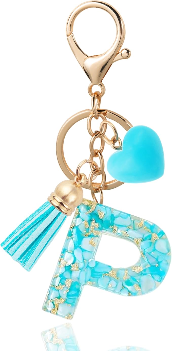 Initial Letter Keychain, Butterfly Keychain Cute Resin, Initial Keychain Backpack Charms, Key chain for Women, Girls