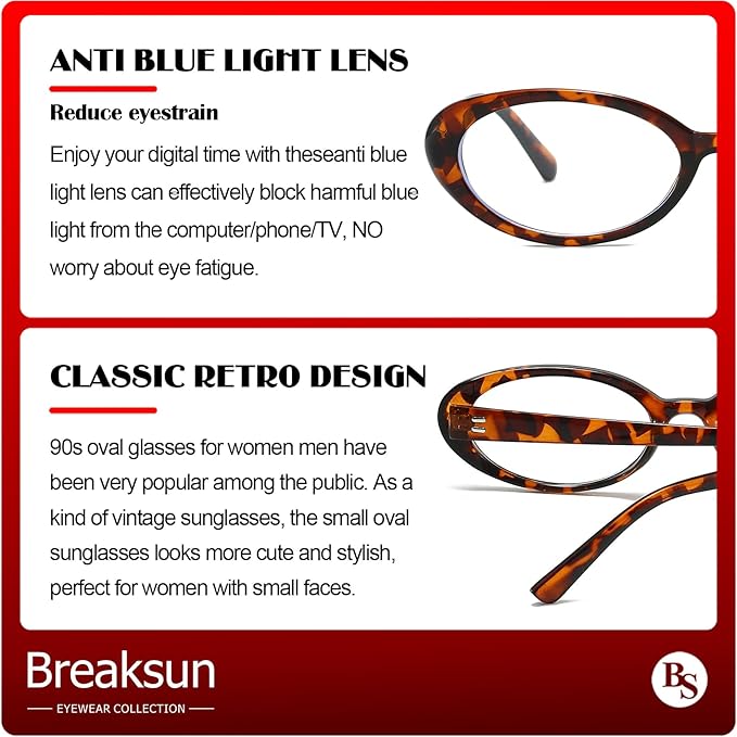Retro Oval Sunglasses for Women Men Fashion Small Oval Sunglasses 90s Vintage Shades