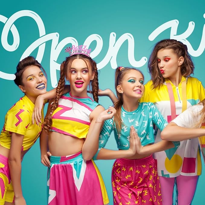 VELSCRUN 2nd 3rd 4-9th Birthday Princess Headband Pink Tiara Crown for Girls It's My Birthday Sash Party Decorations Gifts