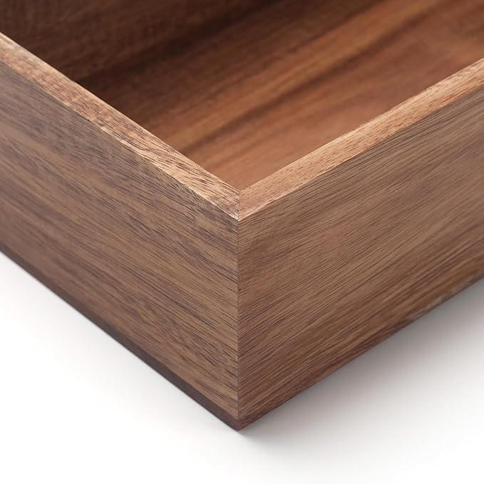 Guest Towel Napkin Holder, Wood Napkin Holder for Table, Disposable Hand Towel Tray, Wooden Napkin Basket Tray for Kitchen Bathroom (9.5 x 5.5 x 2.5 inch)