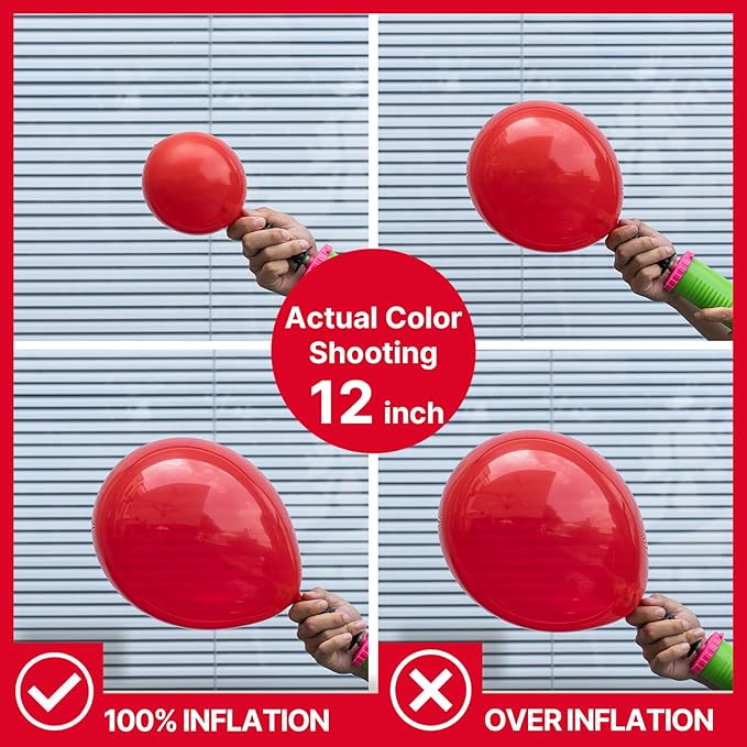 PartyWoo Red Balloons, 100 pcs Matte Balloons Different Sizes Pack of 36 Inch 18 Inch 12 Inch 10 Inch 5 Inch Latex Balloons for Balloon Garland or Balloon Arch as Party Decorations, Red-Y57