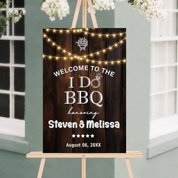 Personalized I Do BBQ Wedding Engagement Party Yard Sign, Welcome To The I Do BBQ Party Sign, I Do BBQ Welcome Sign, I Do Barbeque Sign, BBQ Signs For Outside, I Do BBQ Decorations