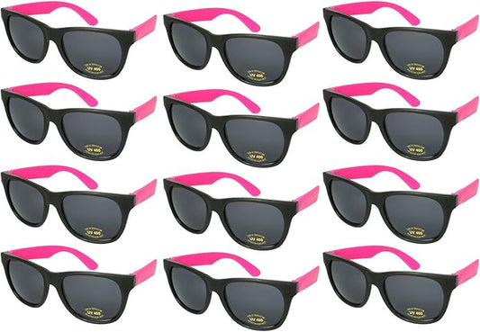 EDGEIWEAR 80s Neon Party Sunglasses for Adult Party Favors with CPSIA certified-Lead(Pb) Content Free