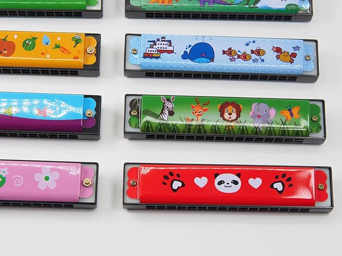 Harmonica for Kids Birthday Party Favor, 24Pcs Kids Harmonica Toy Gift, 16 Holes Toddler Harmonicas, Party Favors for Goodie Bags
