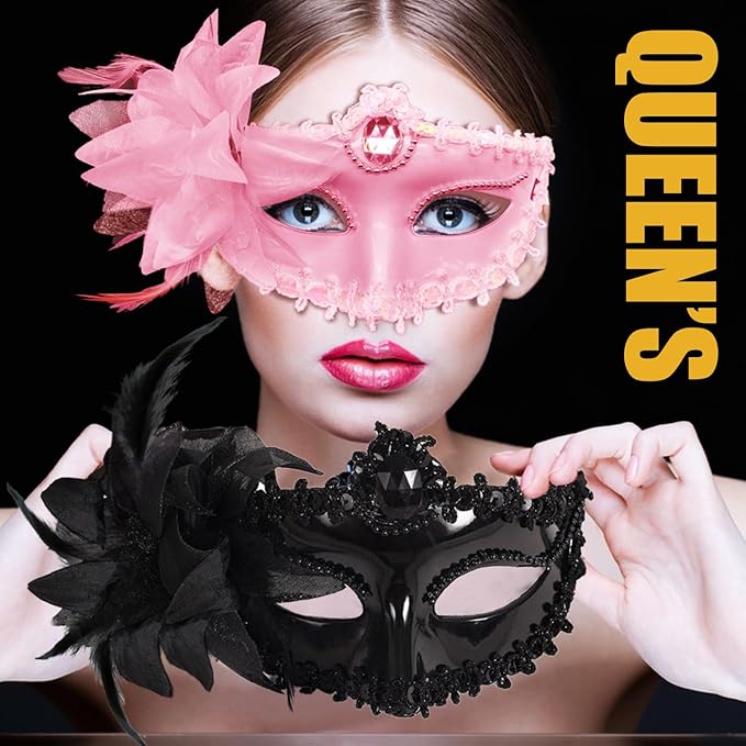 Masquerade Mask for Women Venetian Halloween Carnival Masks for Party Prom Ball