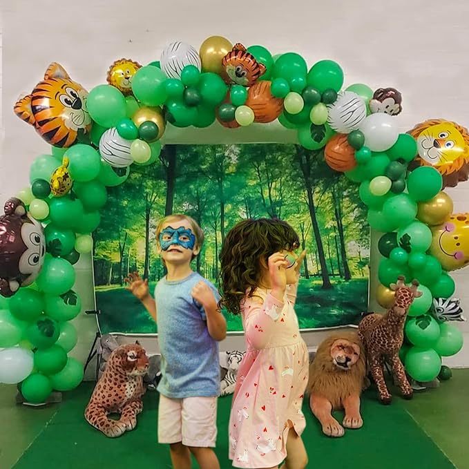 KAWKALSH Green Balloon 110pcs, 12 Inch Thickened Latex Party Balloons Helium Bright Color for Birthday Baby Shower Wedding Party Supplies Arch Garland Decoration