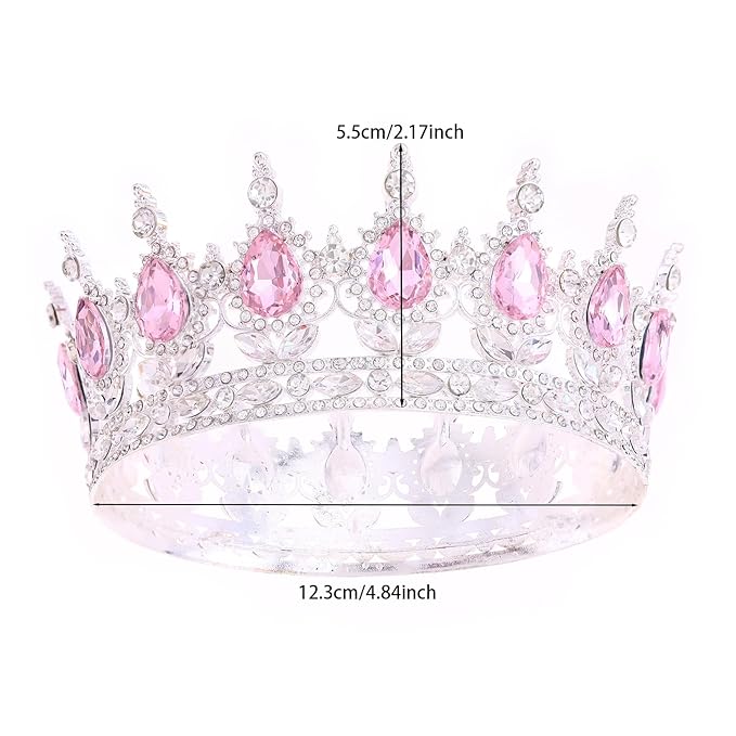 Queen Crown for Women Crystal Tiara for Girl Rhinestone Wedding Headband for Bride Hair Accessories for Costume Birthday Party Prom Gifts