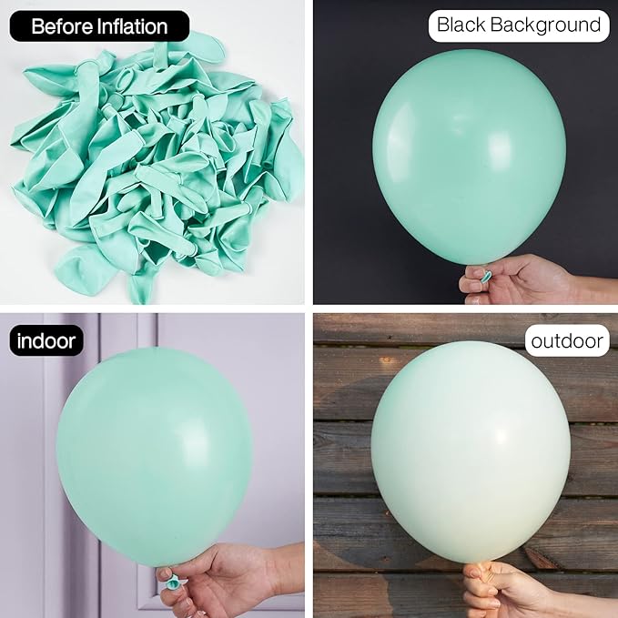 PartyWoo Teal Balloons 50 pcs 12 Inch Pastel Teal Turquoise Peppermint Mint Balloons for Graduation Gender Reveal Baby Shower Wedding Anniversary Birthday Party Decorations Mint-Q03