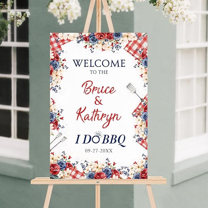 Personalized I Do BBQ Welcome Sign, I Do BBQ Sign, I Do BBQ Wedding Shower Sign, BBQ Engagement Party Sign, Couples Shower BBQ Sign, Welcome To The I Do BBQ Party Sign, I Do BBQ Decorations