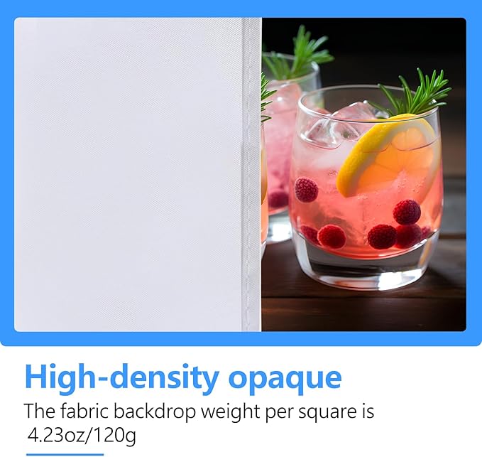 HEMMOTOP White Photo Backdrop Background, 10x20 ft White Screen for Photography, Seamless Photography Backdrops Backgrounds for Photo Video Recording (Backdrop only)