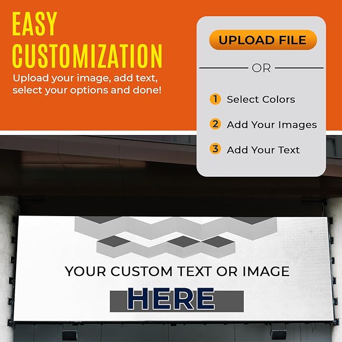 Personalized Passion Vinyl Banner 3' x 15' - Customized Banner for Business, Graduation, Birthday Parties - Indoor/Outdoor Use - Full Color 13oz Vinyl Custom Signs with HD Printed Text, Photos
