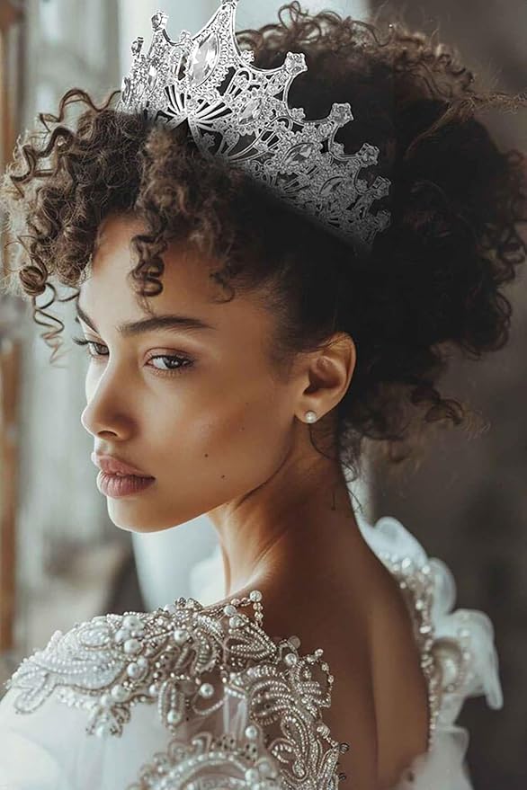 Rhinestone Headbands Crown for Women and Girls, Princess Tiaras Crown for Bridal, Crystal Queen Tiara Head Band Hair Accessories for Prom Wedding and Party