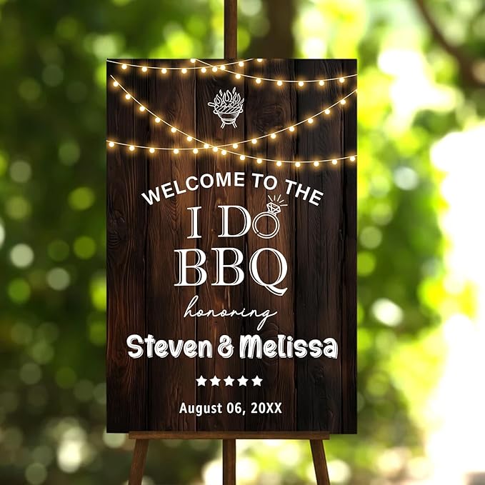Personalized I Do BBQ Wedding Engagement Party Yard Sign, Welcome To The I Do BBQ Party Sign, I Do BBQ Welcome Sign, I Do Barbeque Sign, BBQ Signs For Outside, I Do BBQ Decorations