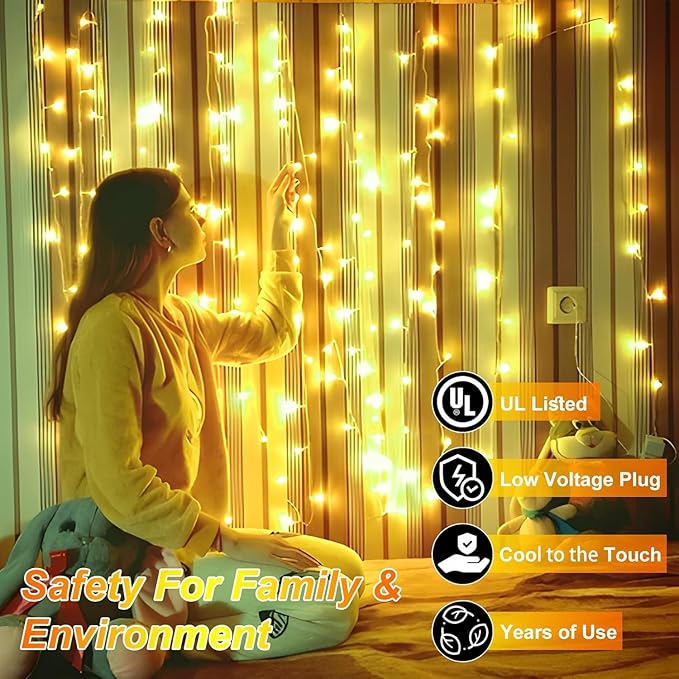 1500 LED 470FT Christmas String Lights, 12 Modes and Timer Memory Dimmable, Plug in Outdoor Waterproof Clear Wire Twinkle Fairy Light for for Xmas Yard Tree Wedding Party Outside Decor (Warm White)