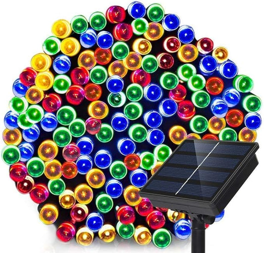 Solar Christmas Lights Outdoor, 72ft 200 LED 8 Mode Solar Powered String Lights Waterproof for Garden Patio Fence Holiday Party(Multicolor)