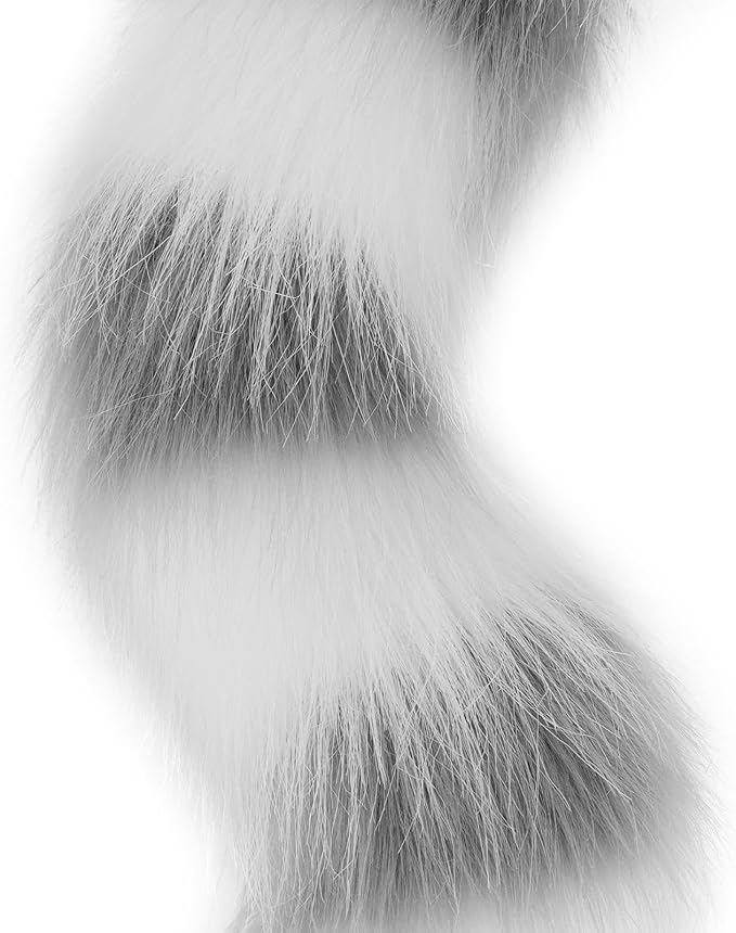 Faux Fur Fox Wolf Tail Animal Dog Furry Tails for Halloween Party Cosplay Accessory