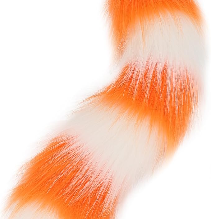 Animal Cat Wolf Fox Dog Faux Fur Tail for Halloween Party Cosplay Costume Accessories