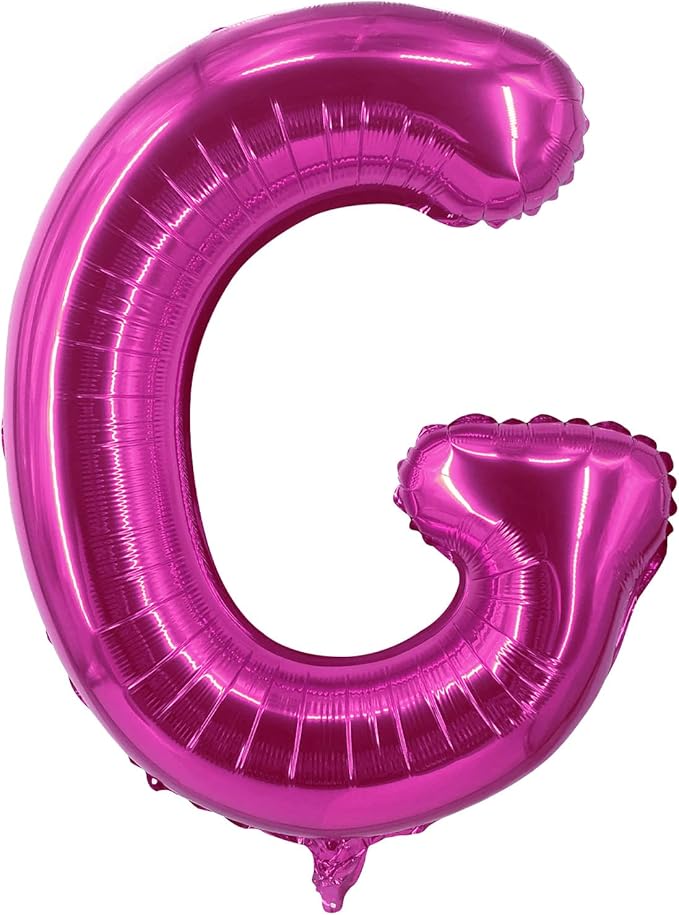 Lovoir 40 Inch Large Hot Pink Letter G Balloons Big Size Jumbo Mylar Foil Helium Balloon for Birthday Party Celebration Decorations Alphabet Hot Pink G