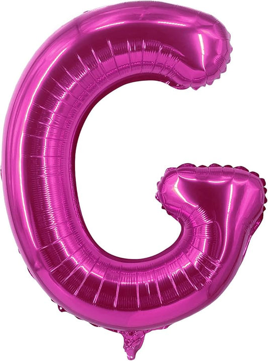 Lovoir 40 Inch Large Hot Pink Letter G Balloons Big Size Jumbo Mylar Foil Helium Balloon for Birthday Party Celebration Decorations Alphabet Hot Pink G