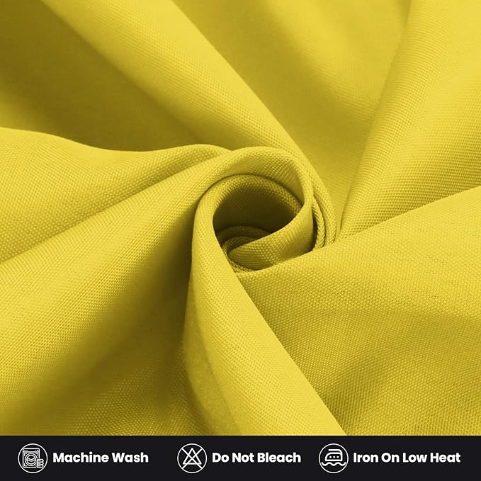 Ascoza 2 Pack Fitted Tablecloth for 8 Foot Rectangle 96 x 30 Inch Yellow Table Covers Water Resistant Polyester Cloth for Folding, Parties,Display, Trade Show (Yellow)