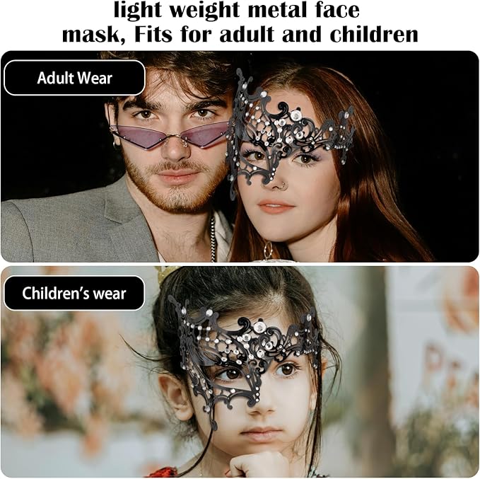 Exlinonline Lace Masquerade Mask Elastic,Fit for Adult,Soft Gentle Material,Specially For Costume,Thememed Party