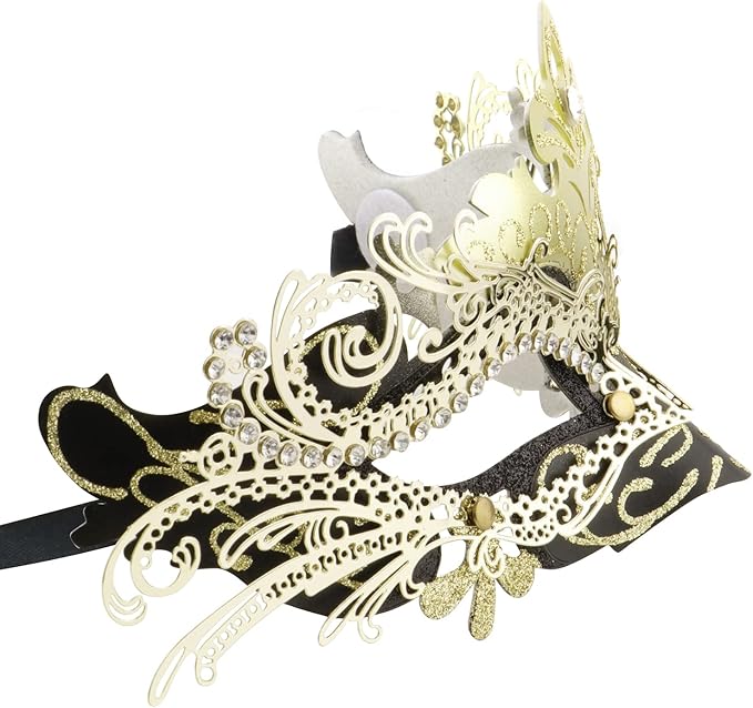 Coddsmz Couple Masquerade Mask Set - Venetian & Mardi Gras Mask for Women & Men