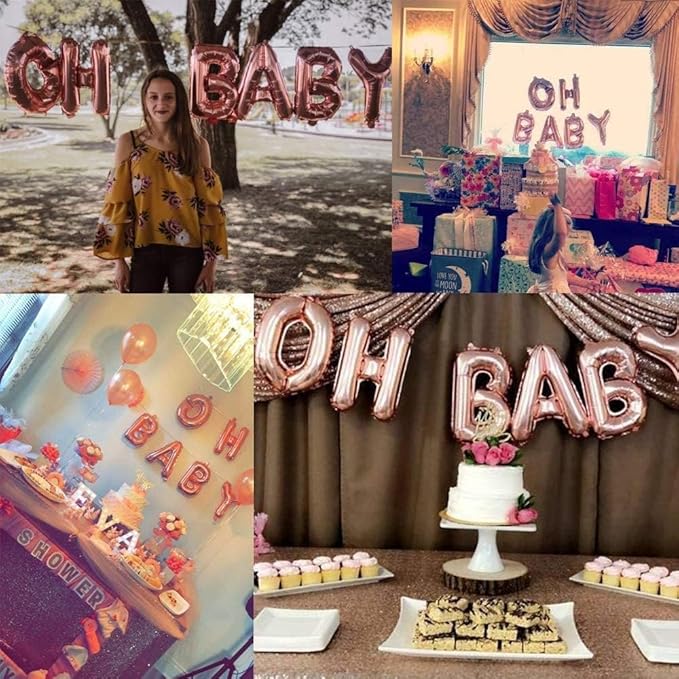 78pcs Rose Gold Custom Alphabet Balloons - 3 Set A-Z Balloons for Birthday/Baby Shower Personalized Phrase/Word/Name Banner - 16 Inch